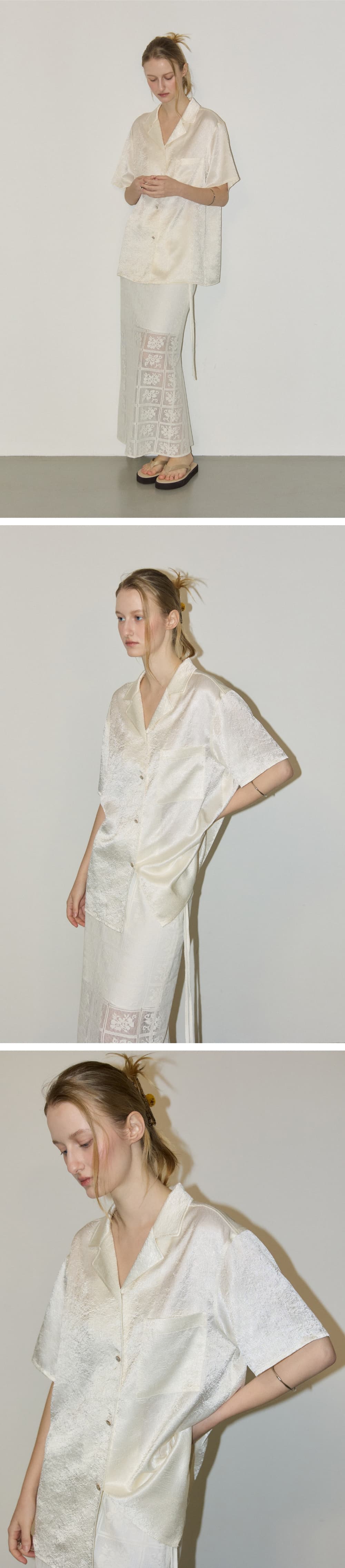 PEARL HALF SHIRT - CREAM — vue 4