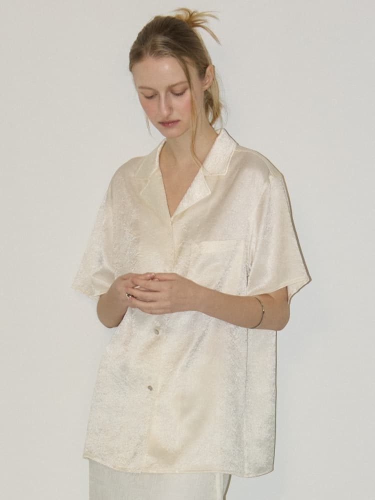 PEARL HALF SHIRT - CREAM — vue 1