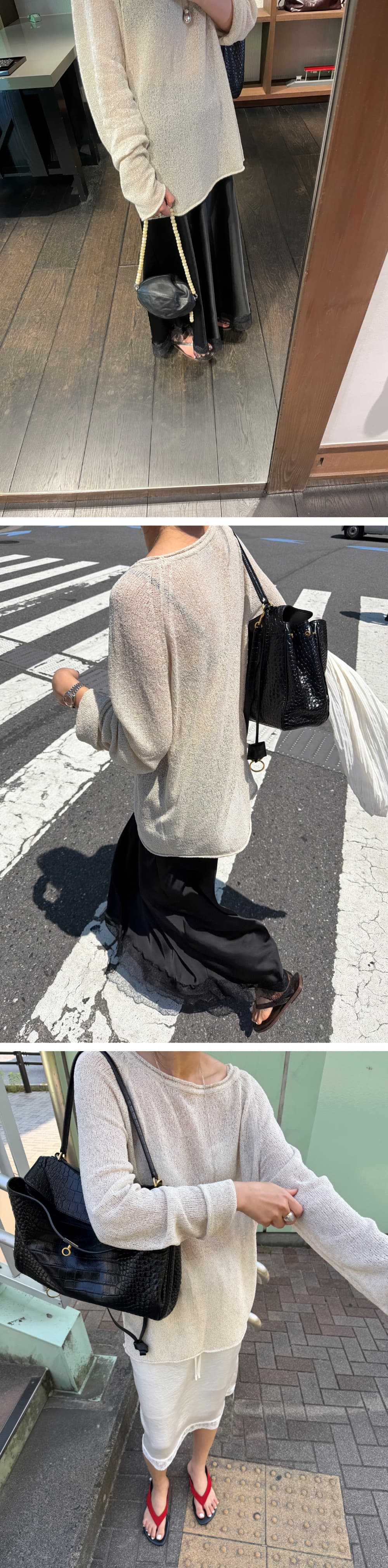 YURA LINEN PULLOVER - BEIGE — vue 2