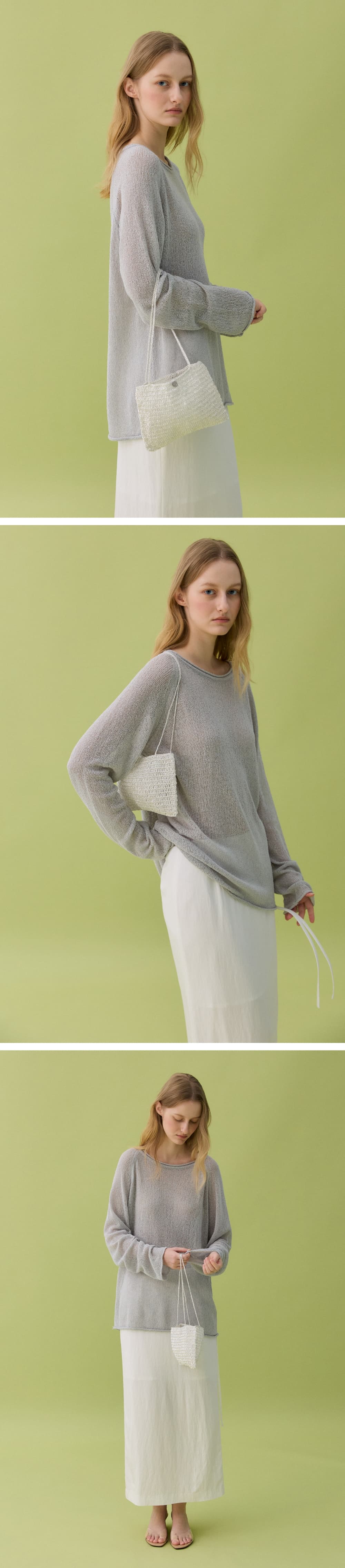 YURA LINEN PULLOVER - DUST BLUE — vue 5