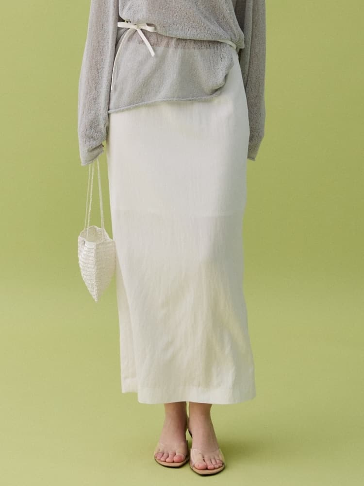 YURA LINEN PULLOVER - DUST BLUE