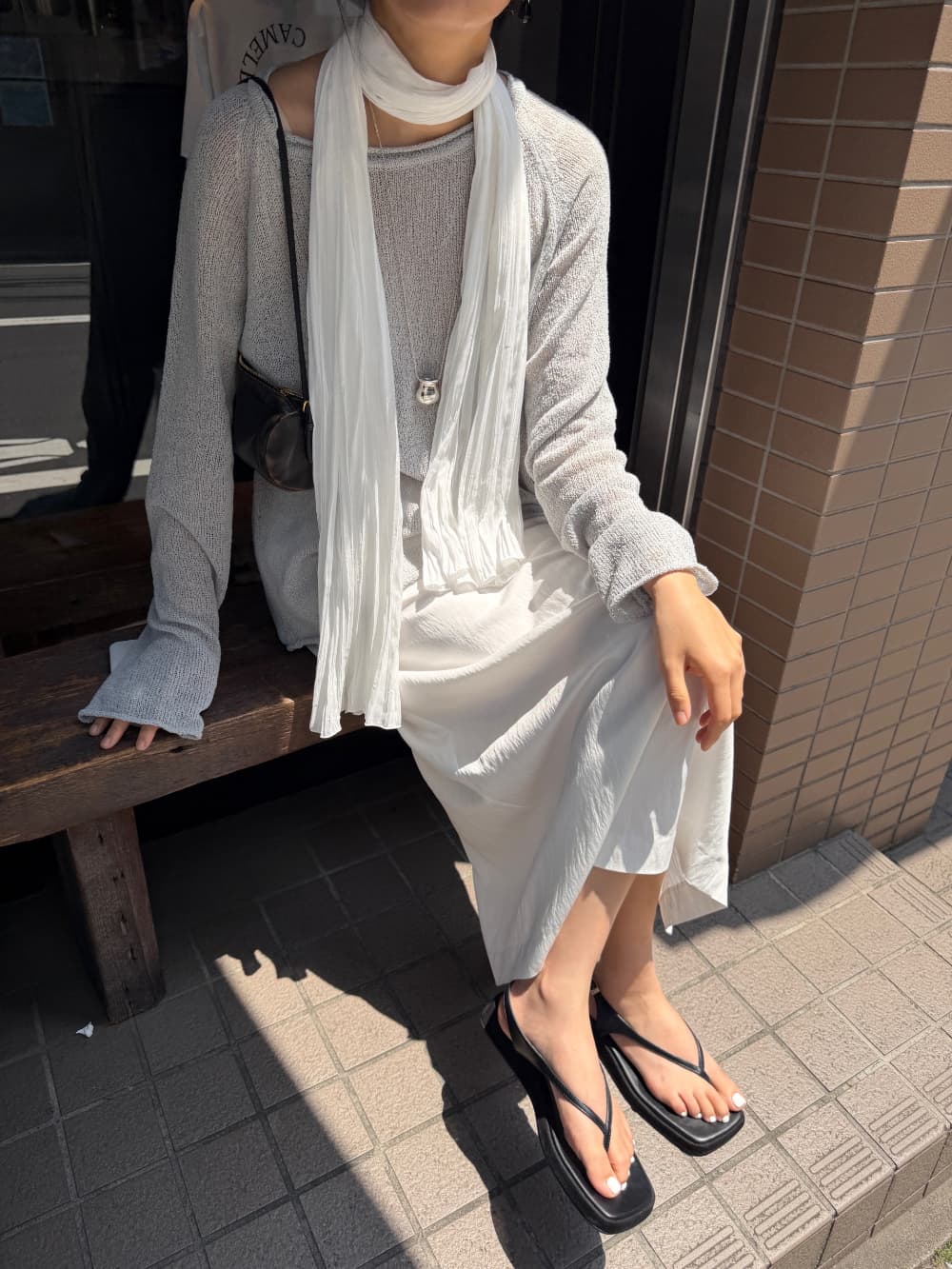 PURE H LINE SKIRT - WHITE — vue 3