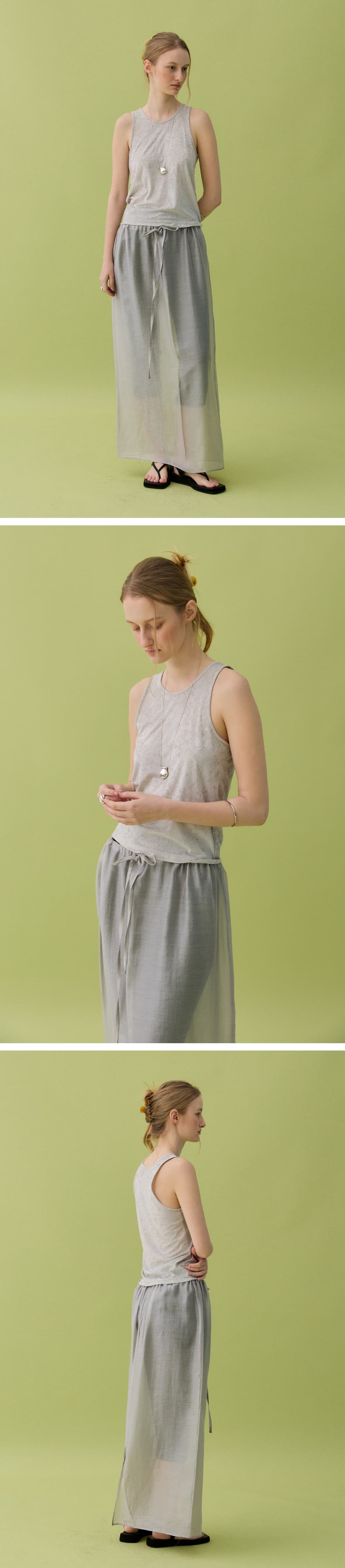 NUBIS LAYERED SKIRT - GRAY — vue 2