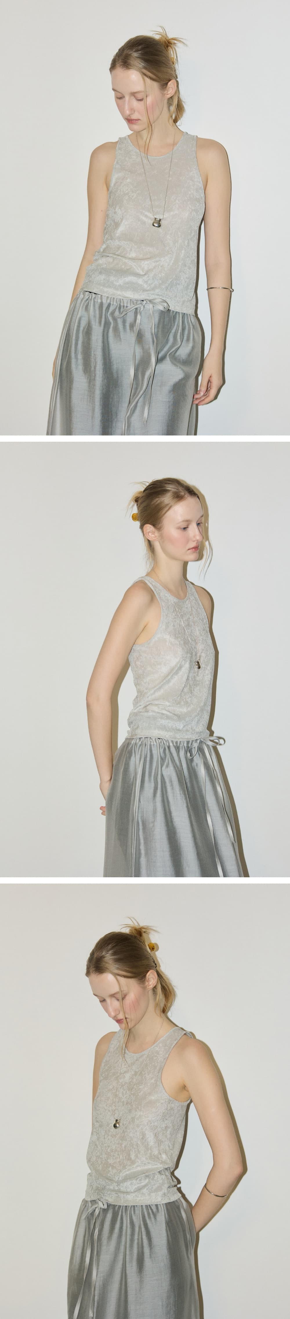 NUBIS LAYERED SKIRT - GRAY — vue 4