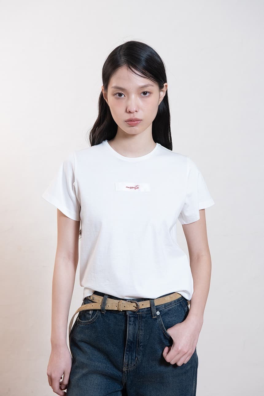 Label Slim Fit T-Shirt (White)