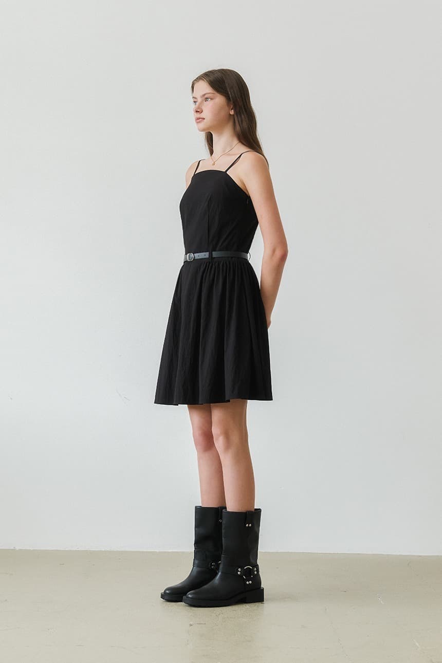 Belted Bustier Dress (Black)