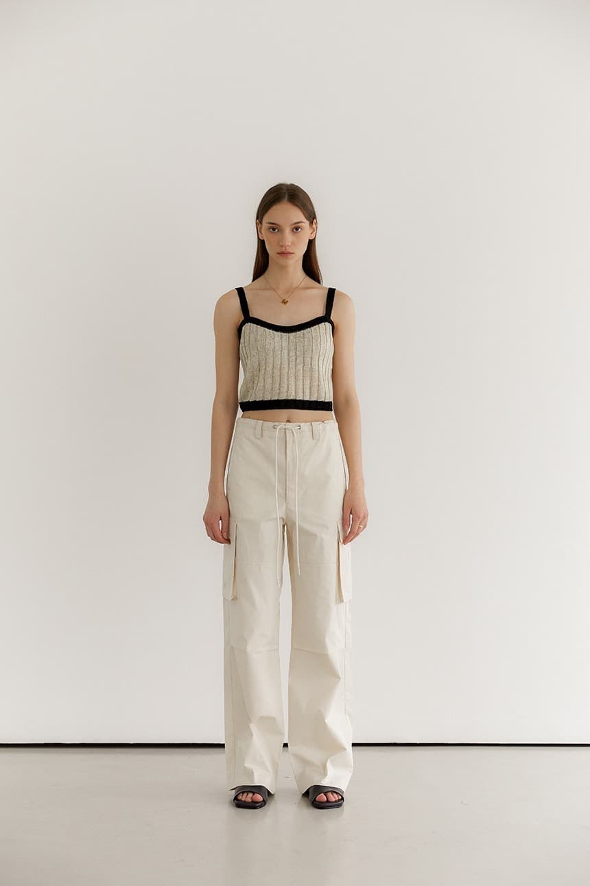 Utility Pocket Wide Pants (Natural)
