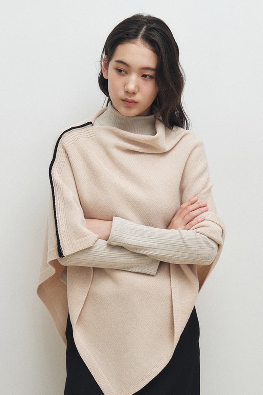 Wool Lining Cape (Beige)