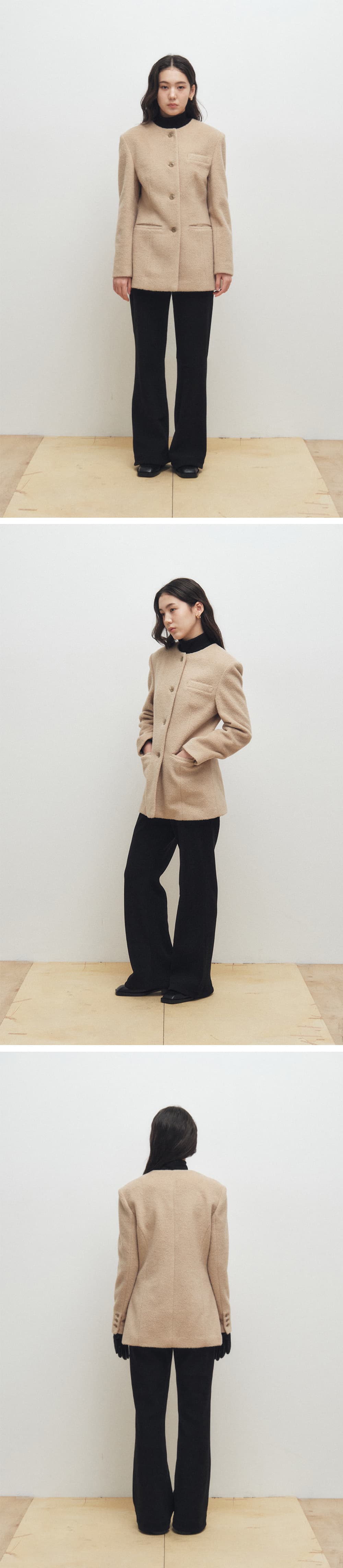 Hourglass 4-Button Jacket (Butter) — vue 4