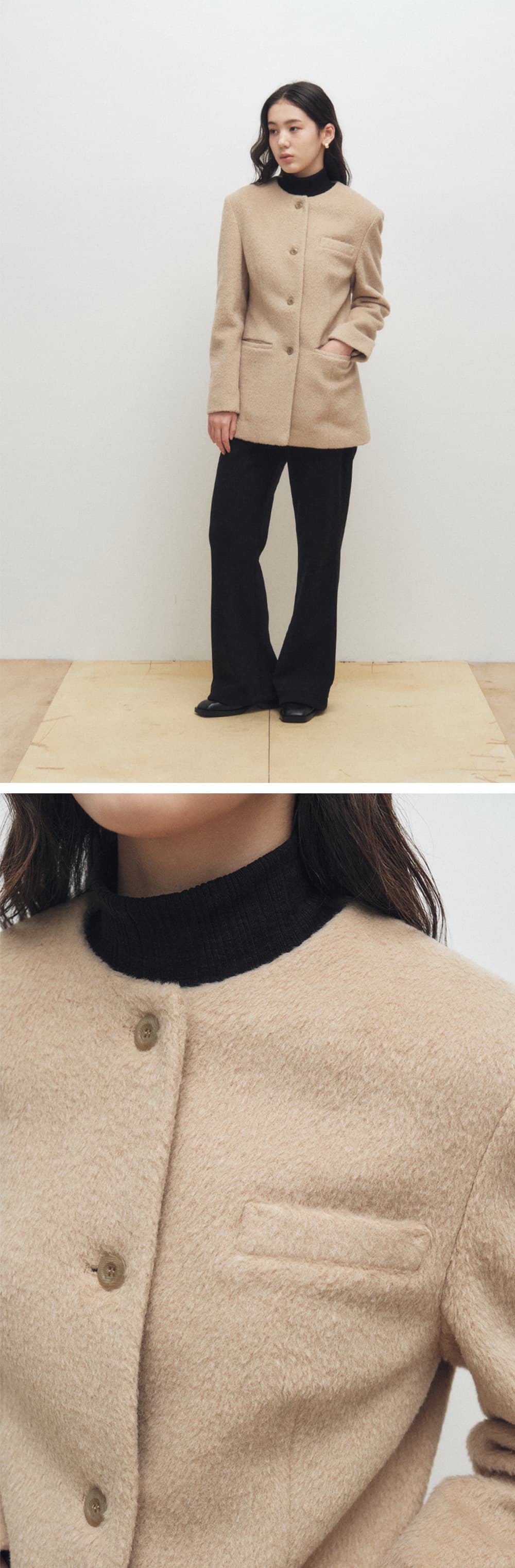 Hourglass 4-Button Jacket (Butter) — vue 5
