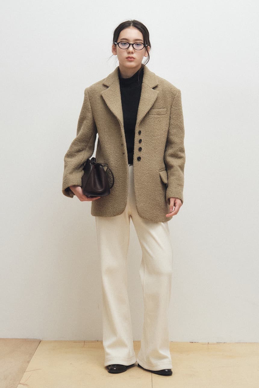 Oversized Wool Blazer Coat (Khaki Brown)