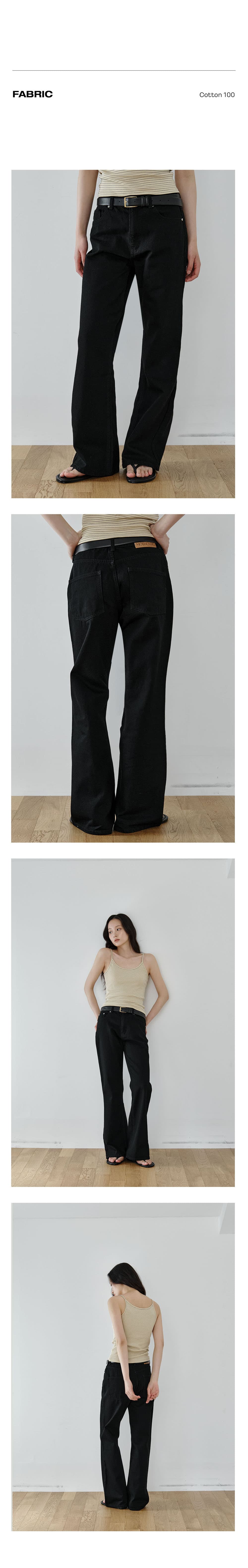Cotton Bootcut Jeans (Black) — vue 4