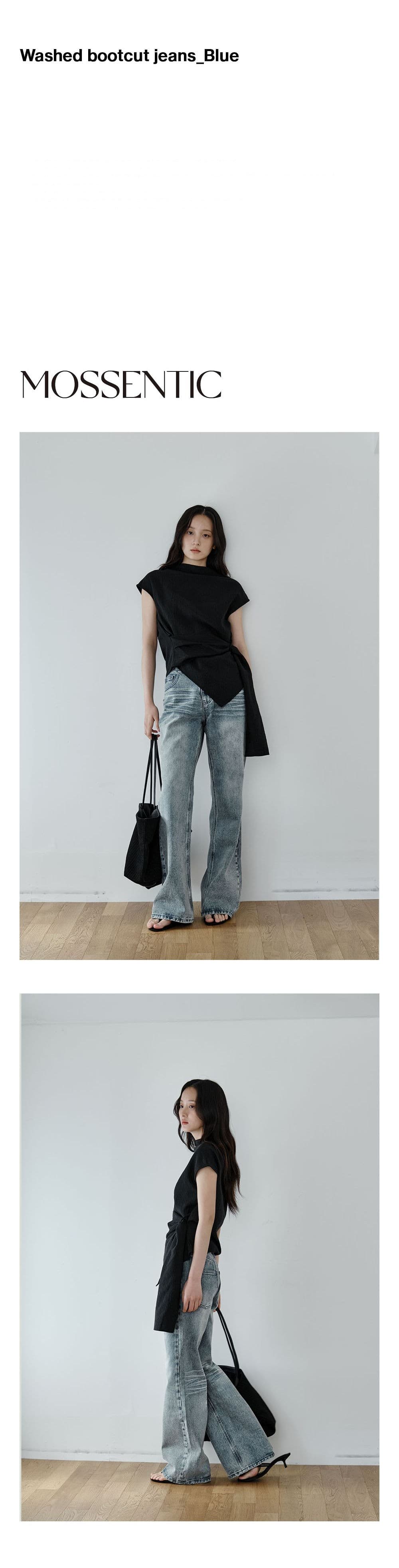 Washed Bootcut Jeans (Blue) — vue 2