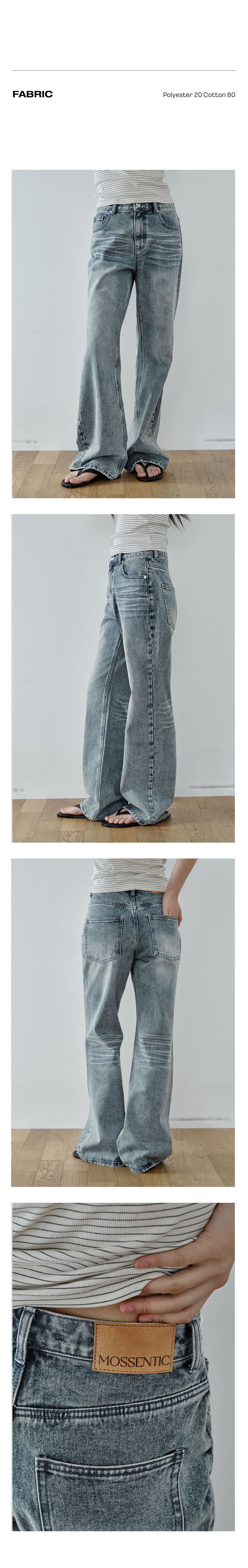 Washed Bootcut Jeans (Blue) — vue 4