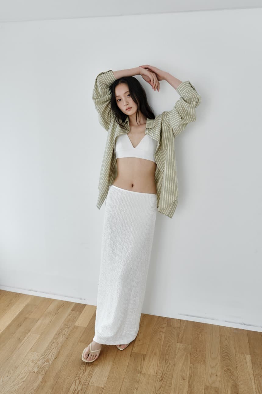 Sage Stripe Over Shirt