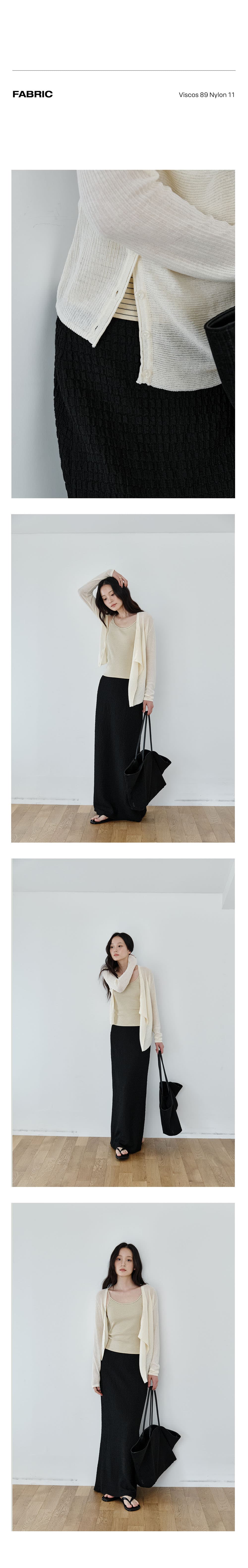 Asymmetric Drape Cardigan (Natural) — vue 4