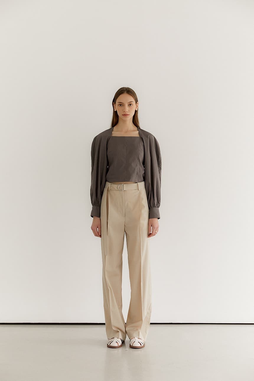 Voluminous Sleeve Blouse (Charcoal)