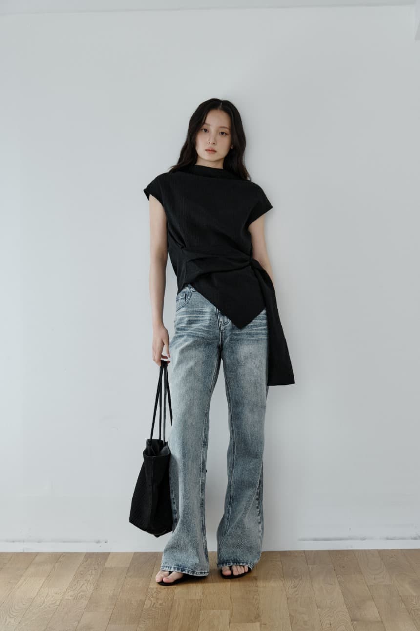 Wrap-Tie Blouse (Black)