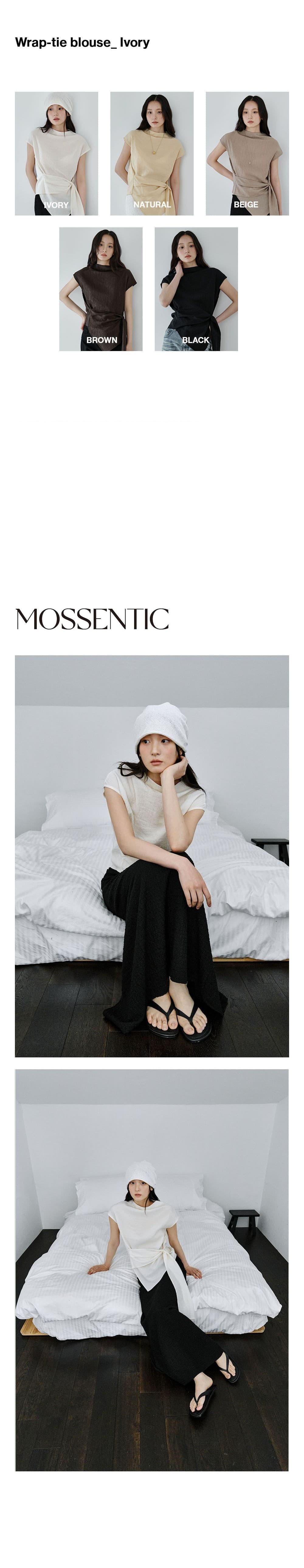Wrap-Tie Blouse (Ivory) — vue 2