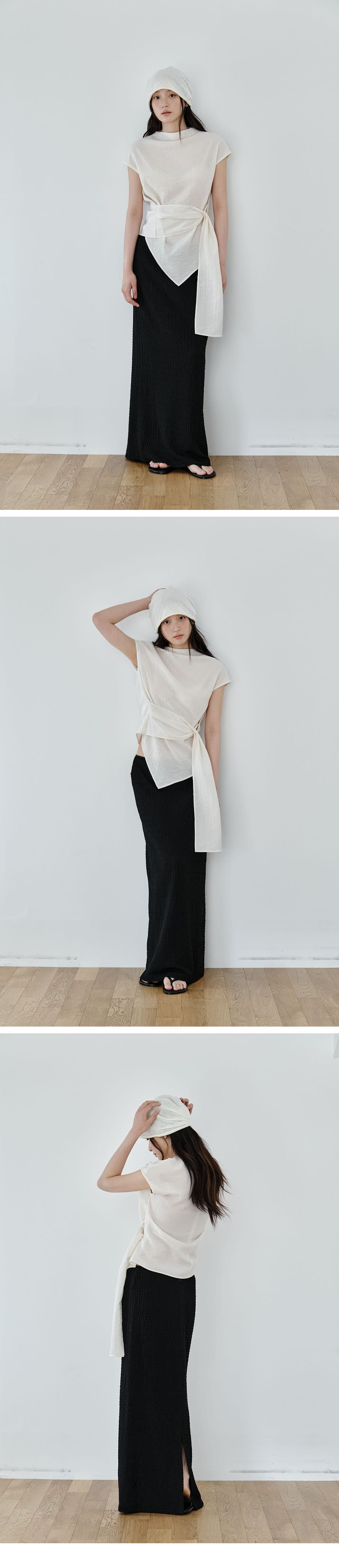 Wrap-Tie Blouse (Ivory) — vue 3