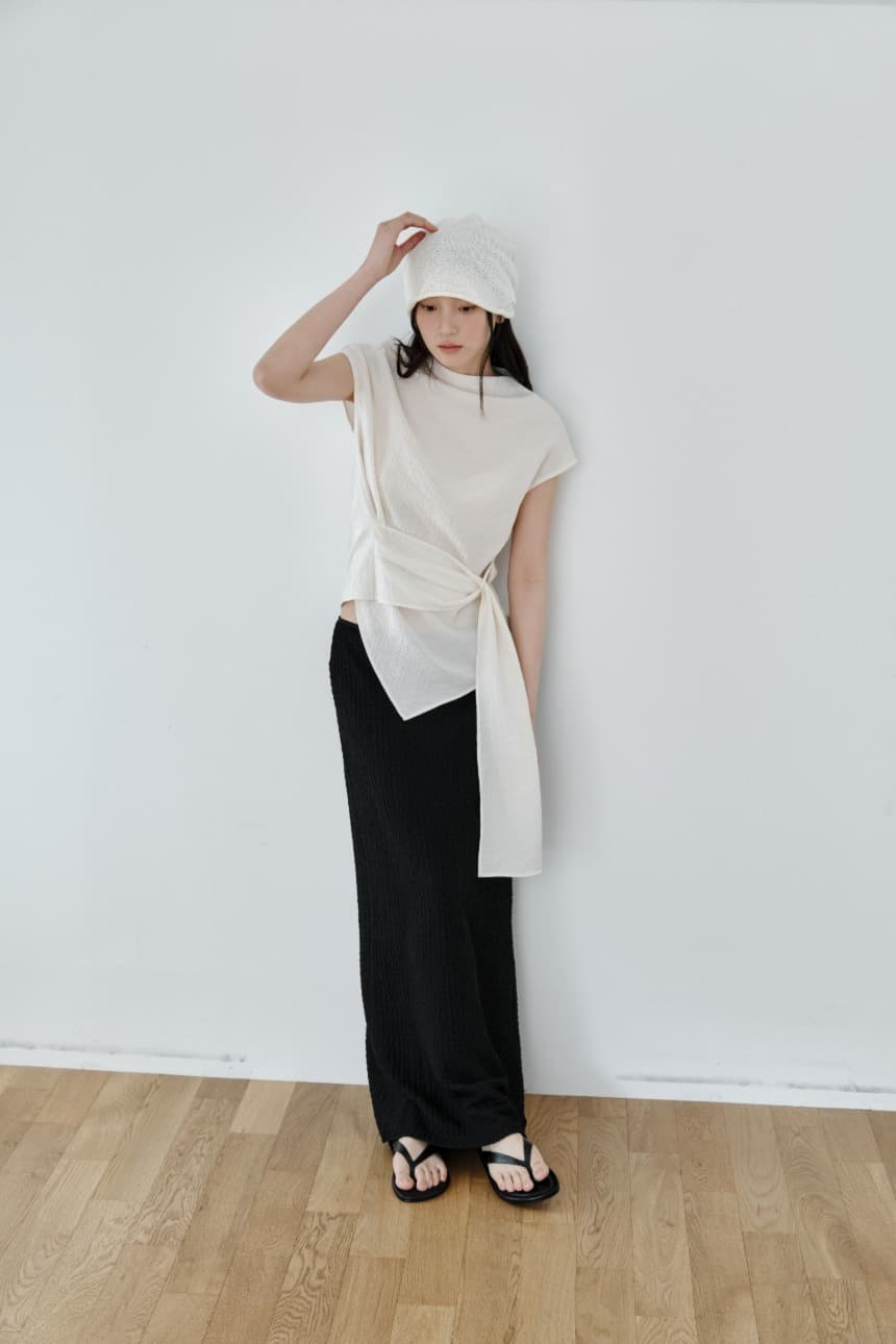 Wrap-Tie Blouse (Ivory)