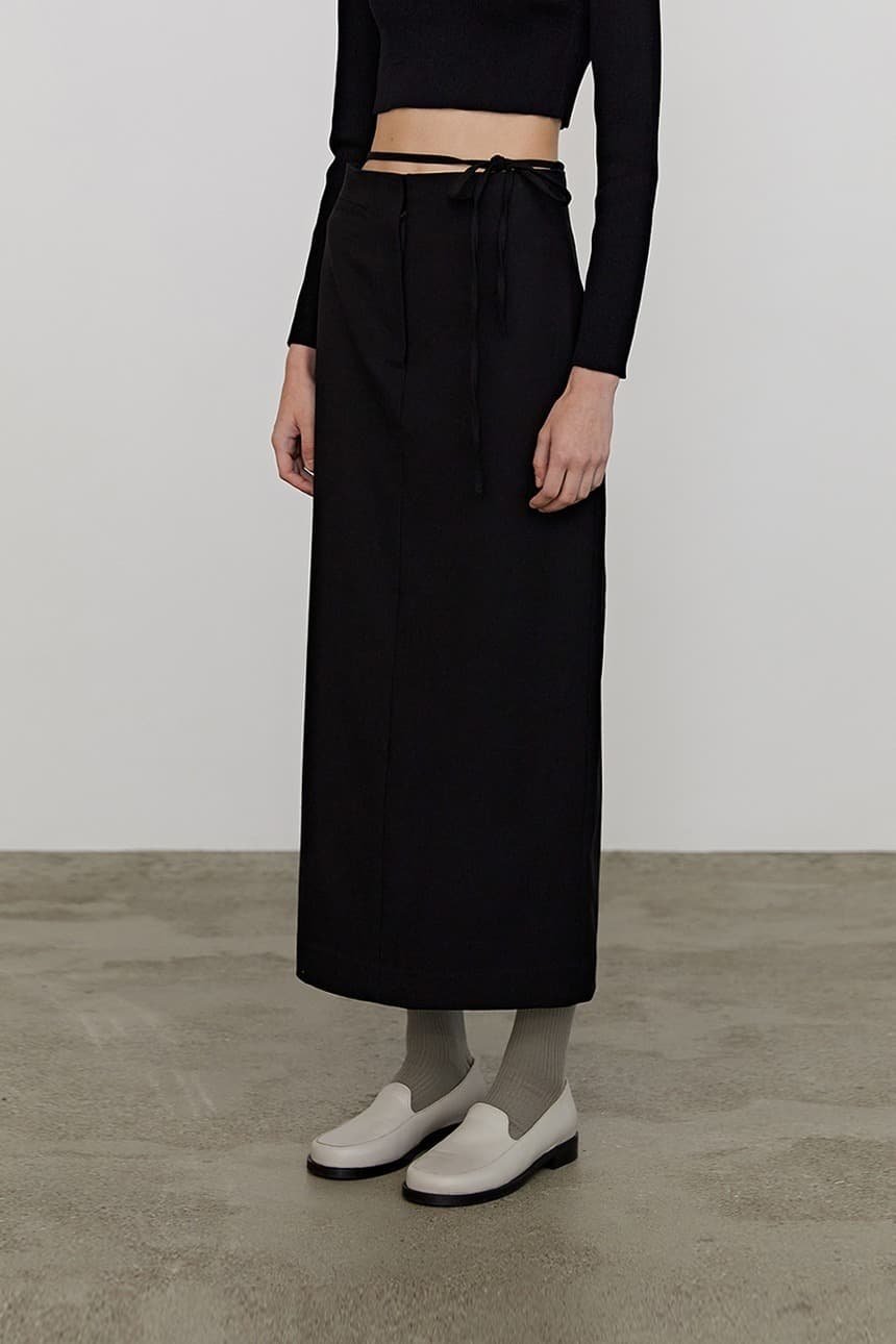 String Belt Skirt (Black)
