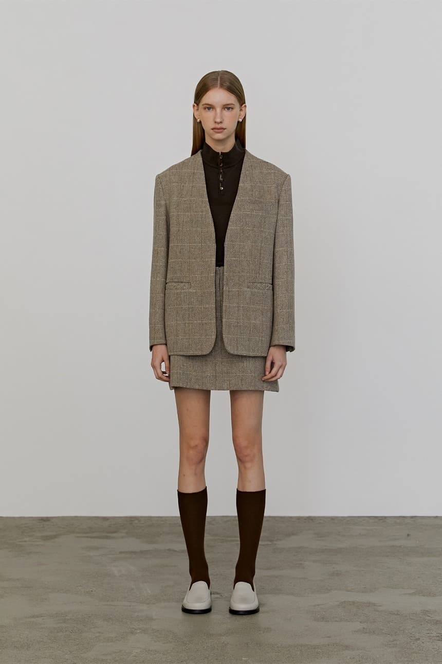 Wool Checker Jacket (Gray)