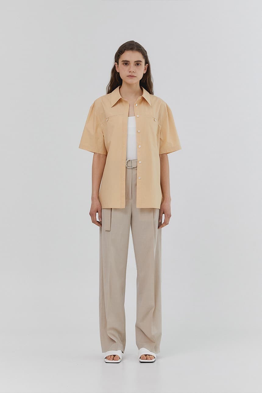 Two Pocket Half Shirt (Orange)