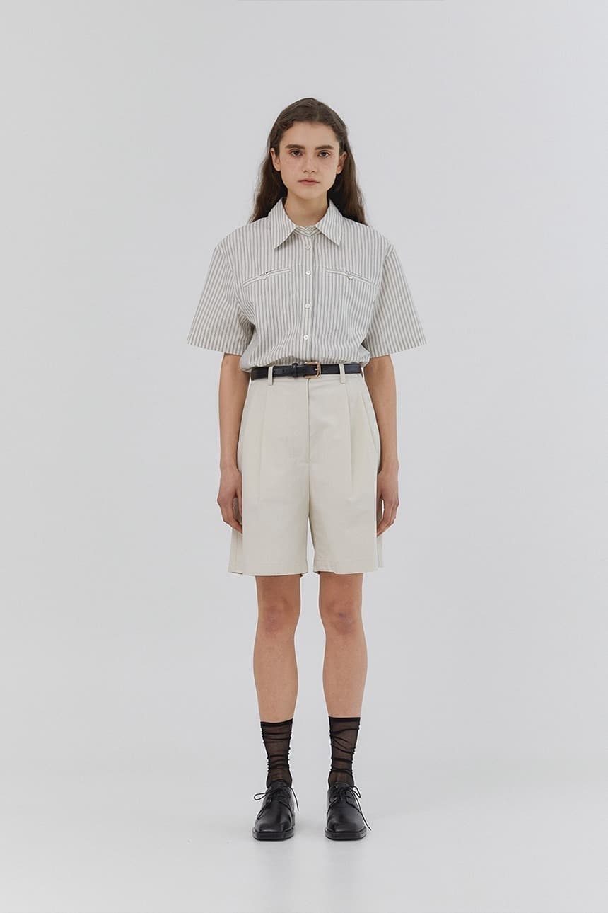 Two Pocket Half Shirt (Stripe)