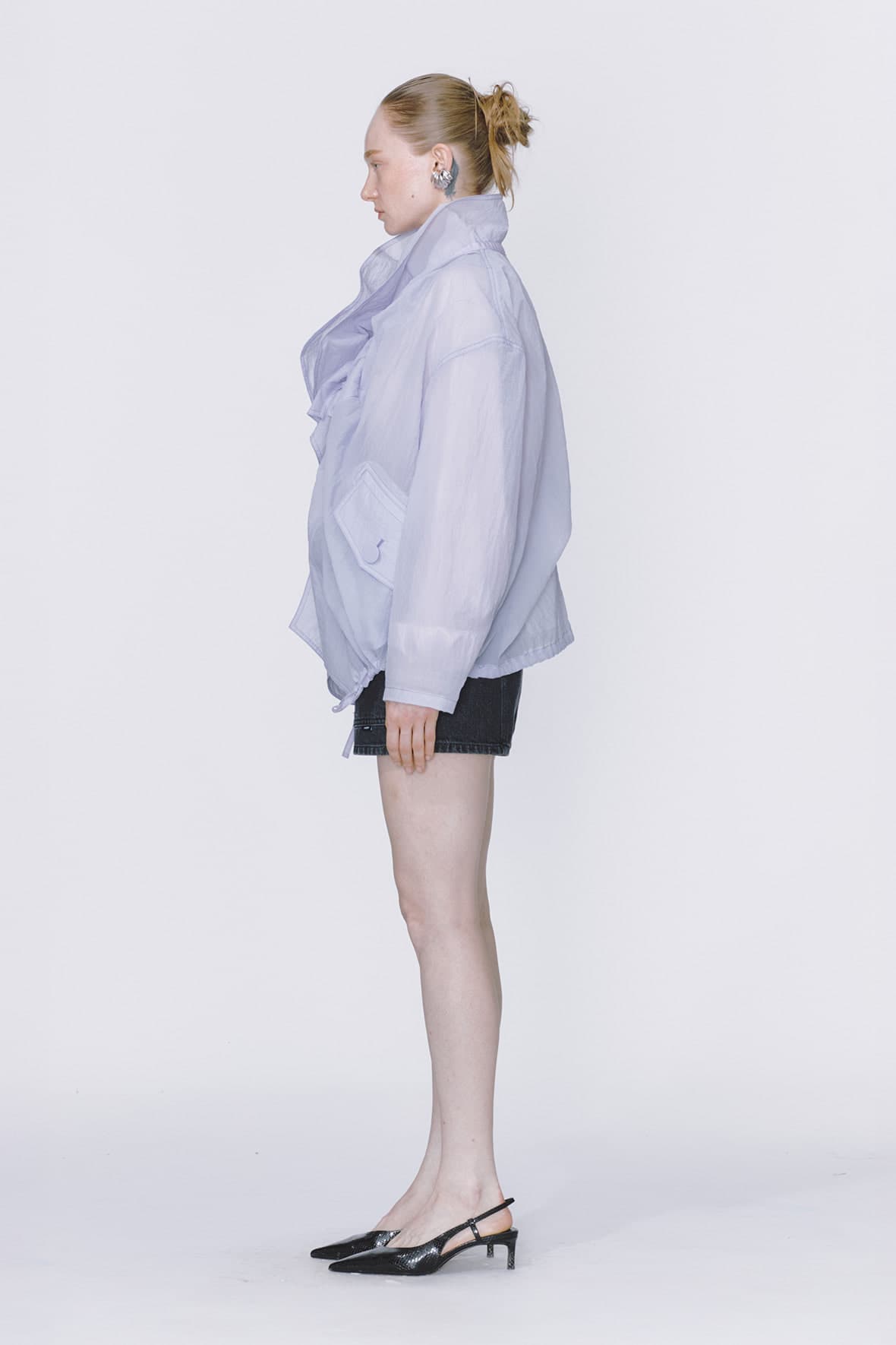 Oversized Drawstring Shawl Collar Jumper — vue 4