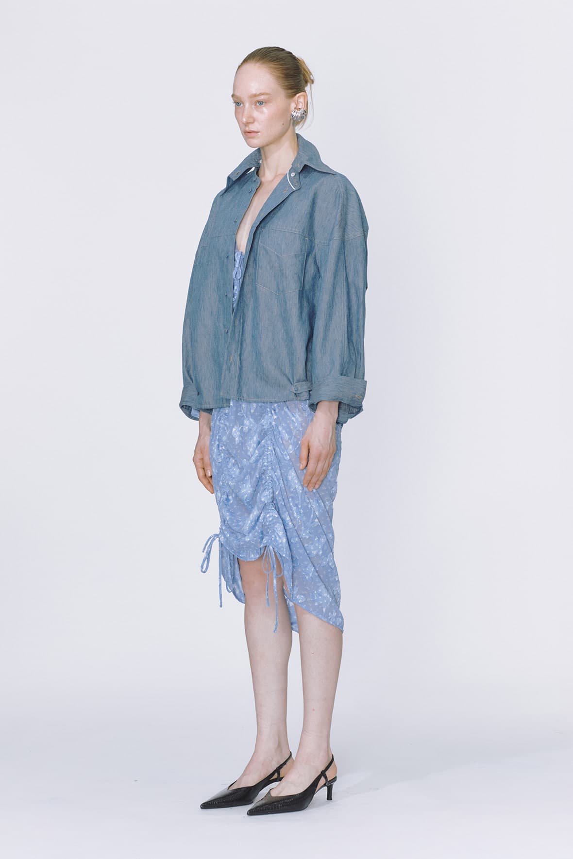 Half And Half Detachable Collar Shircket — vue 5