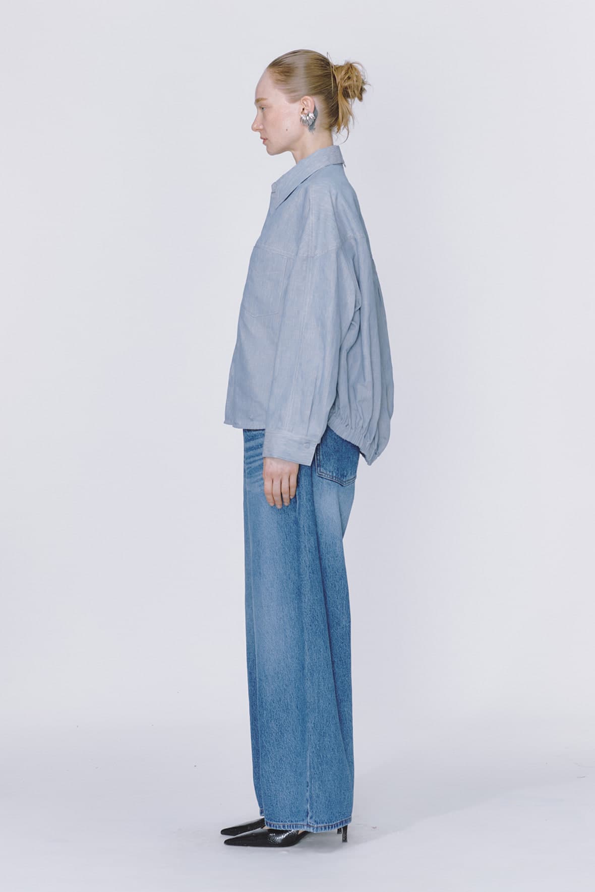 Half And Half Detachable Collar Shircket — vue 4
