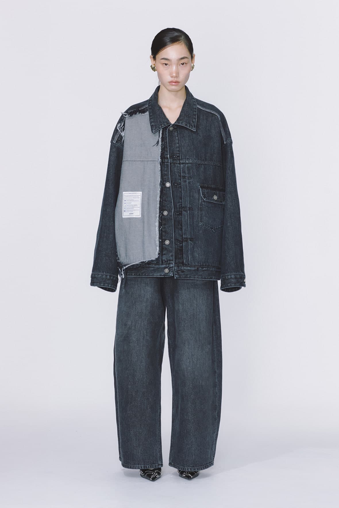 Raw Cut Half And Half 2-Tuck Denim Trucker — vue 4