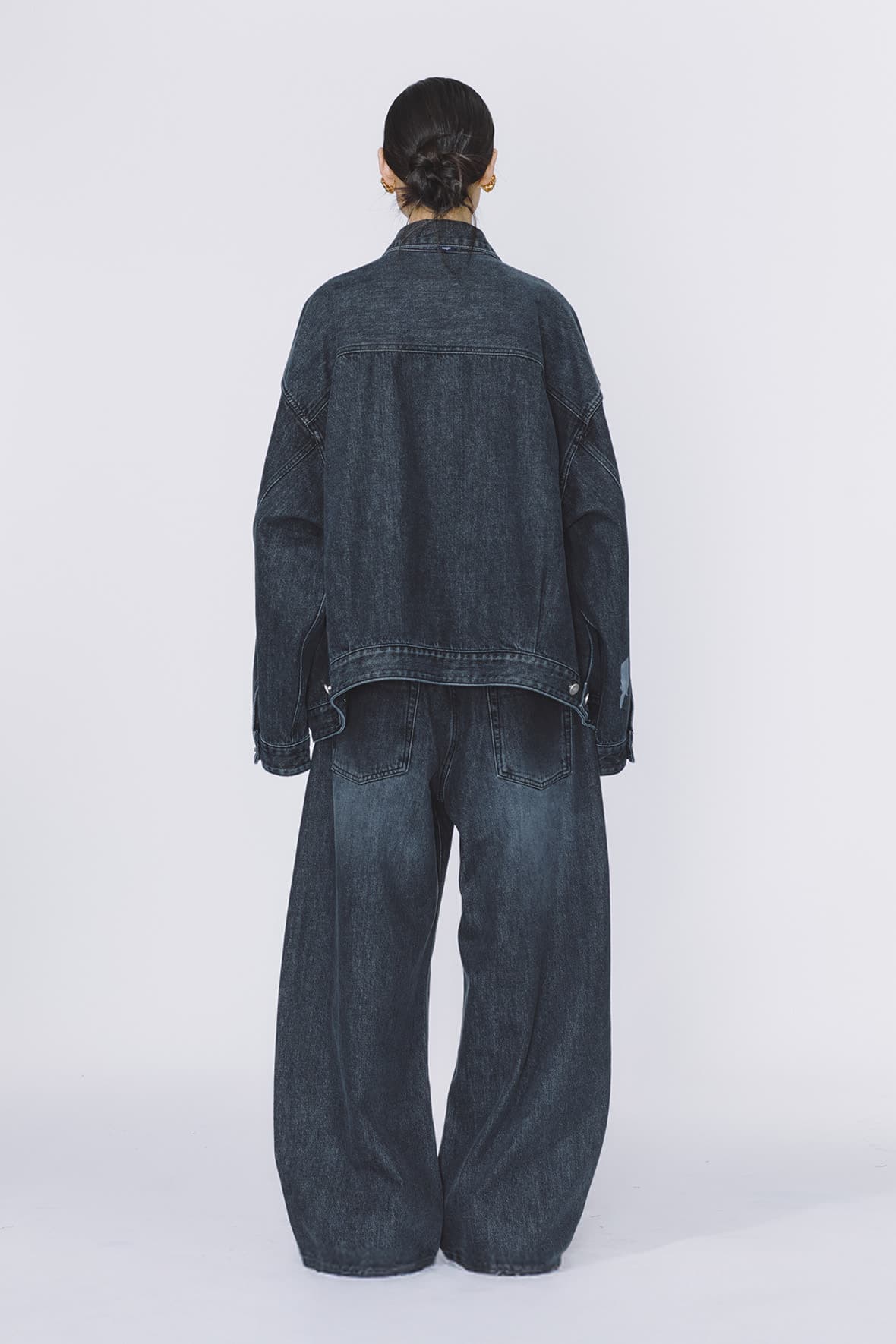 Raw Cut Half And Half 2-Tuck Denim Trucker — vue 6