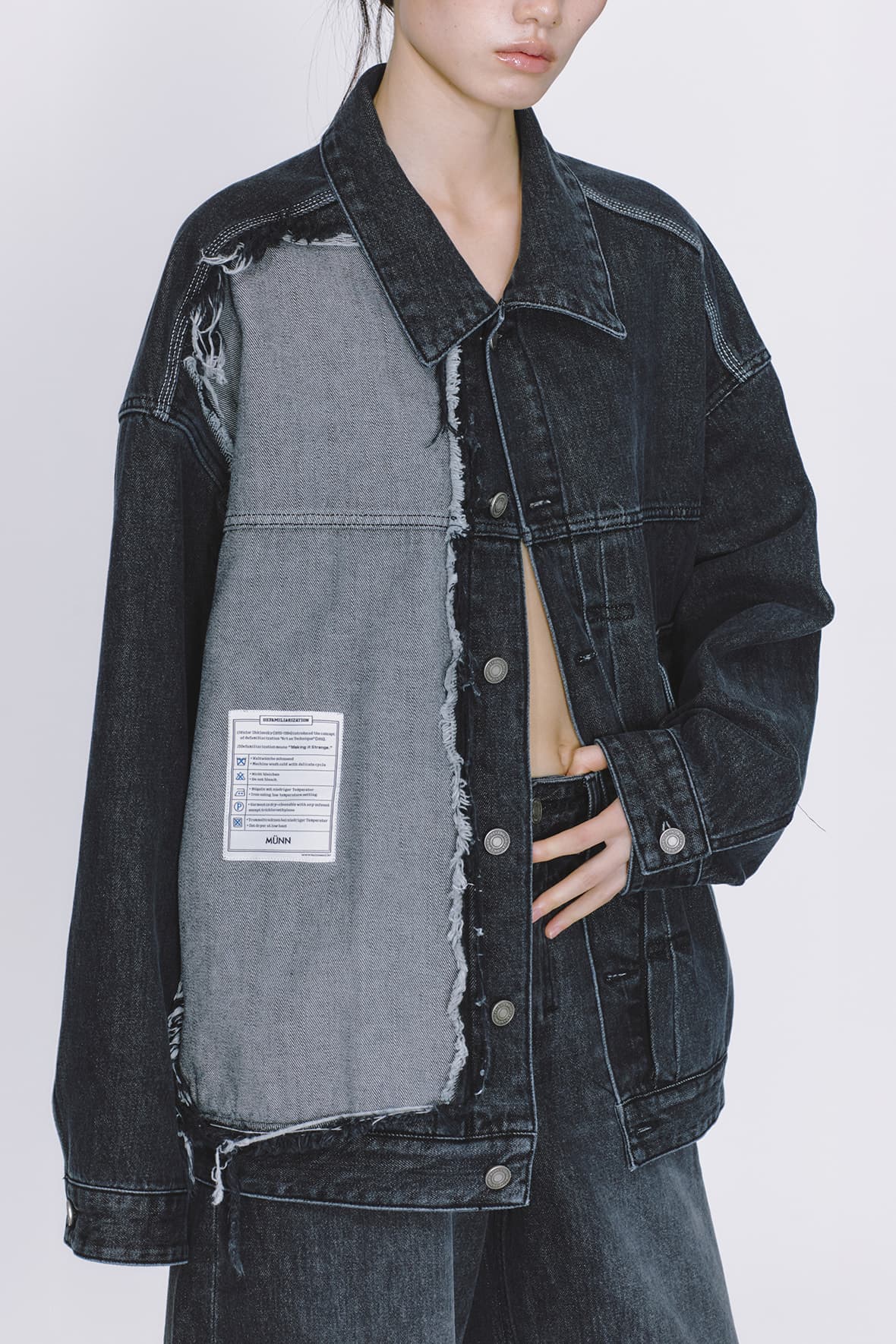 Raw Cut Half And Half 2-Tuck Denim Trucker — vue 7