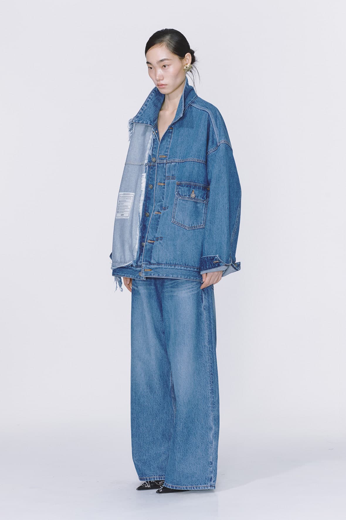 Raw Cut Half And Half 2-Tuck Denim Trucker — vue 4