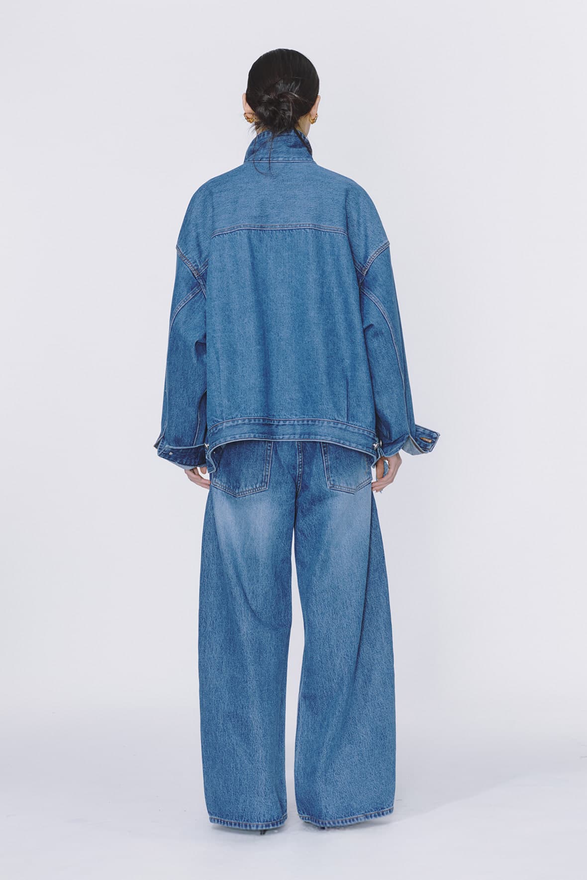 Raw Cut Half And Half 2-Tuck Denim Trucker — vue 5