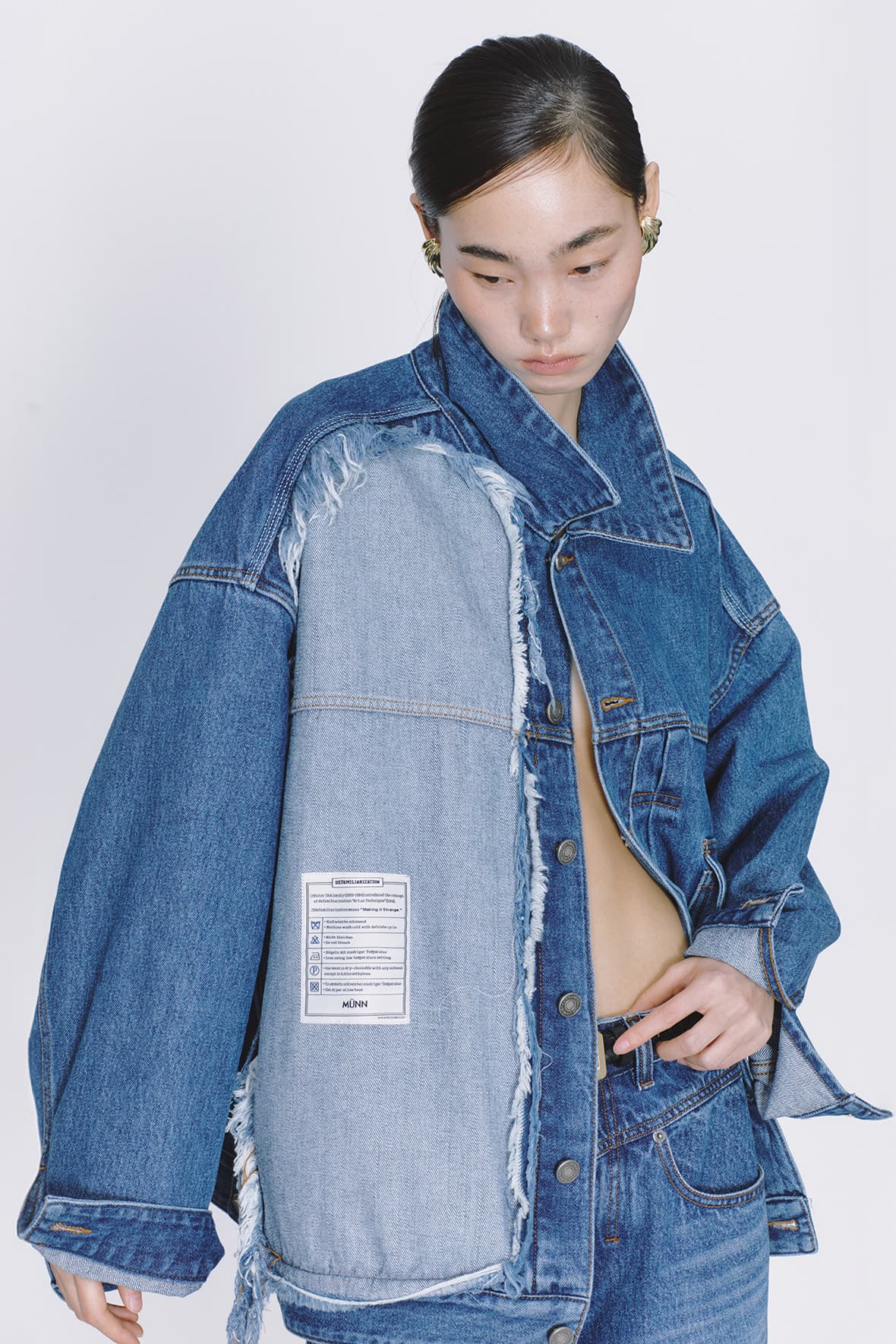 Raw Cut Half And Half 2-Tuck Denim Trucker — vue 7