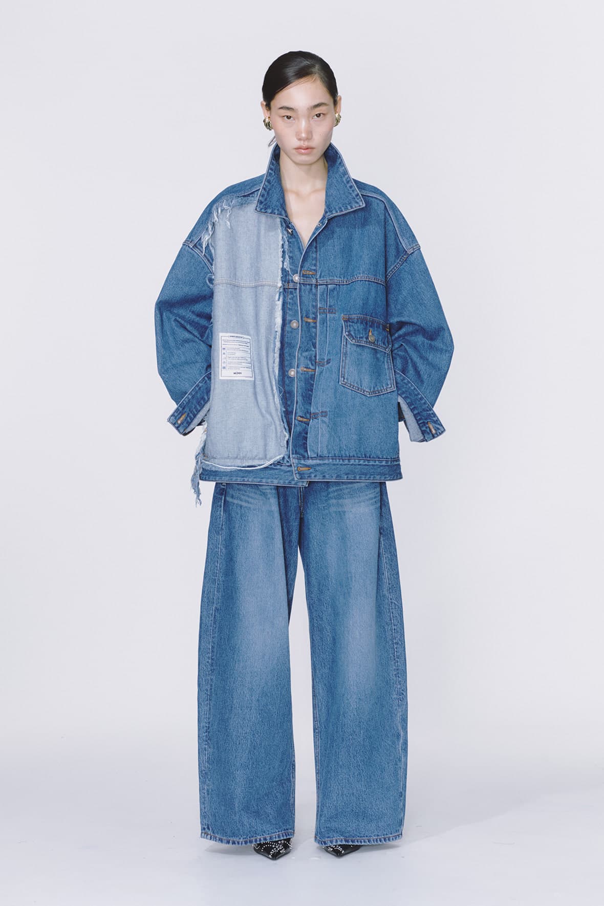 MÜNN — Raw Cut Half And Half 2-Tuck Denim Trucker