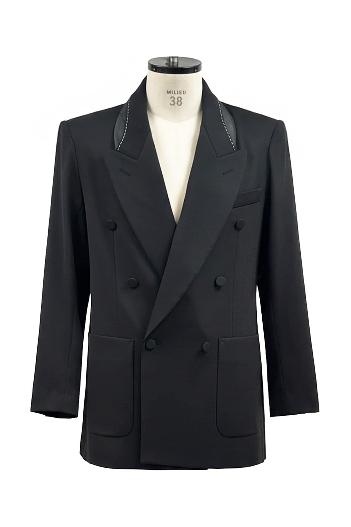 Möbius Peak Lapel Side Slit Double Breasted Blazer — vue 2