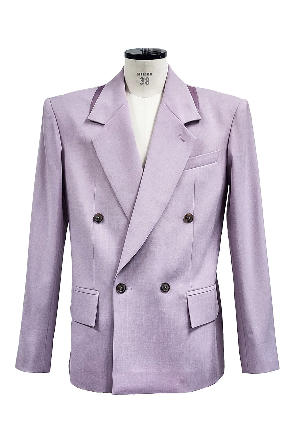 Loose Fit Möbius Notch Lapel Double Breasted Blazer — vue 2