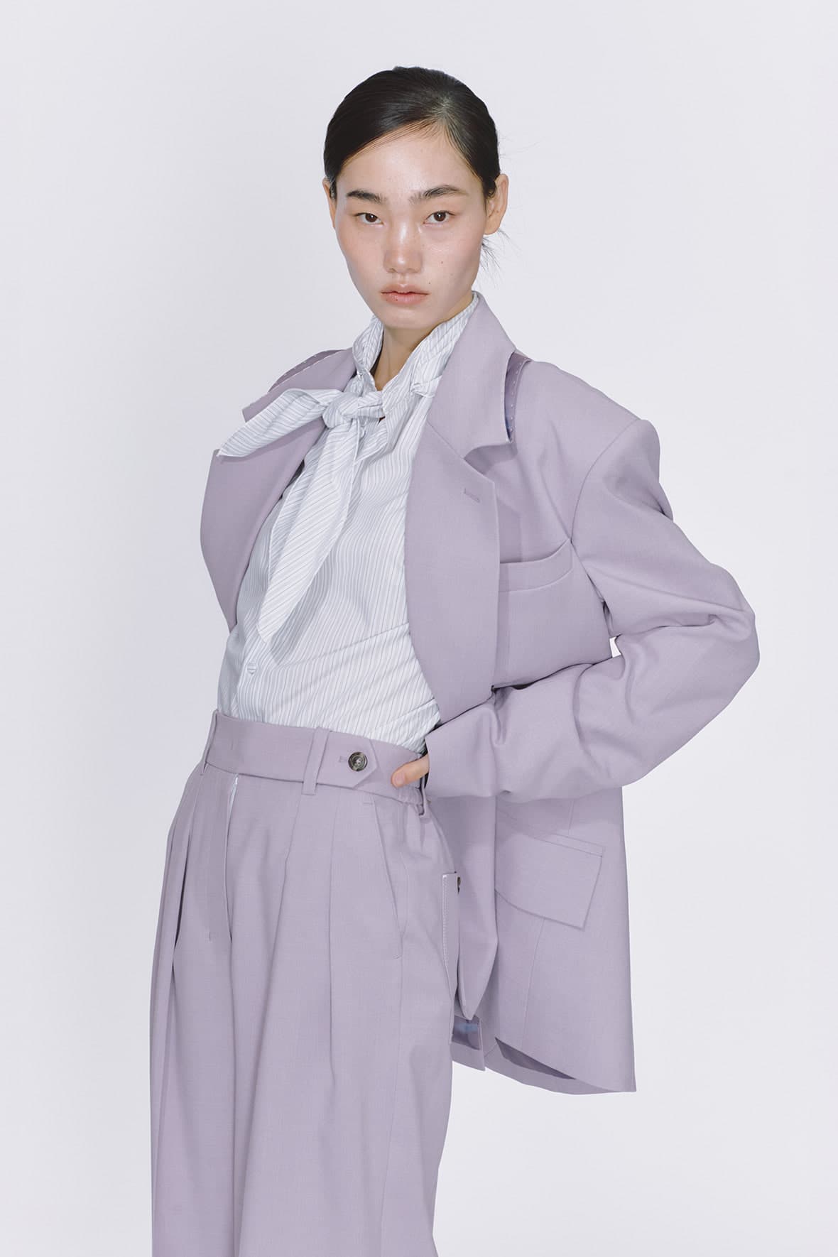Loose Fit Möbius Notch Lapel Double Breasted Blazer — vue 8