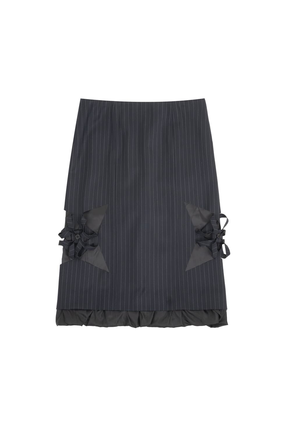 Origami Laser-Cut midi-skirts (Navy)