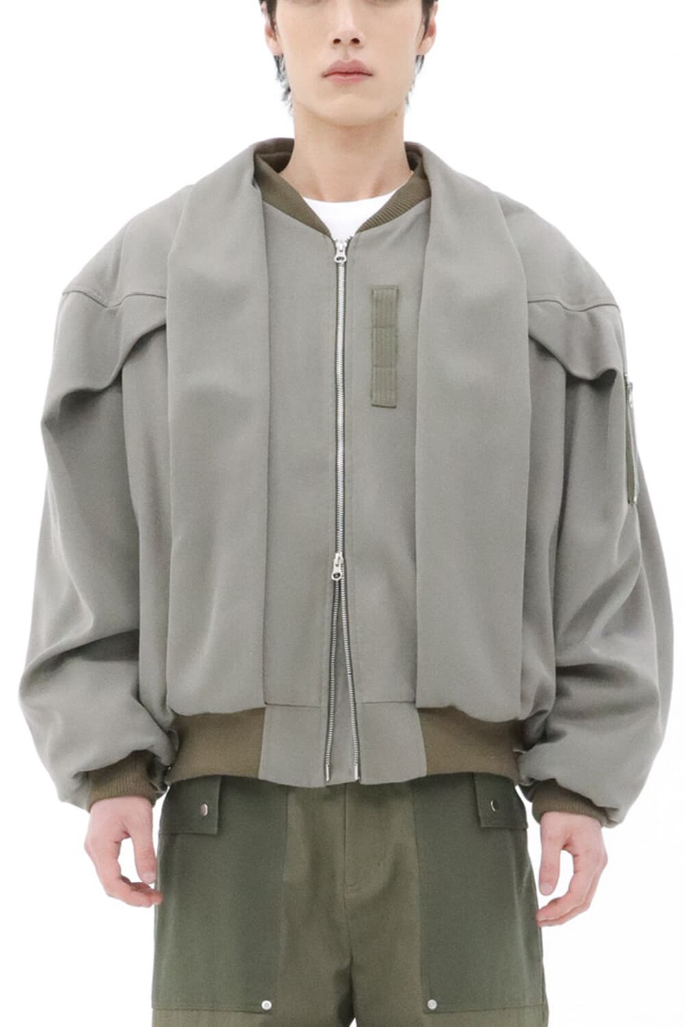 Round Draped MA-1 (Khaki)