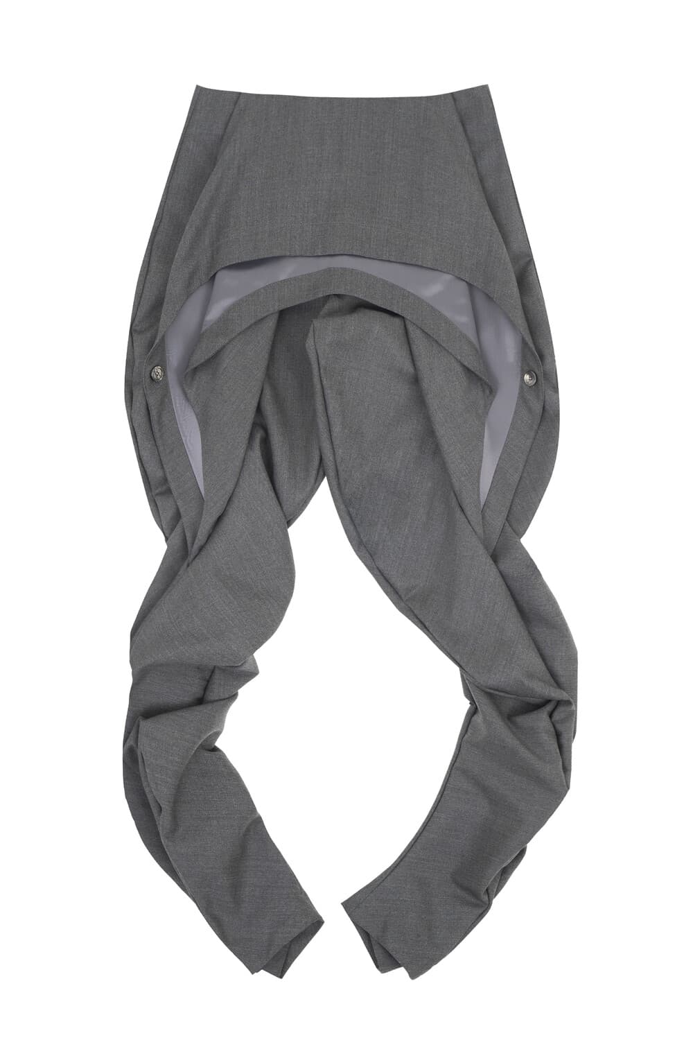 Double Draped Wave Trousers (Grey)