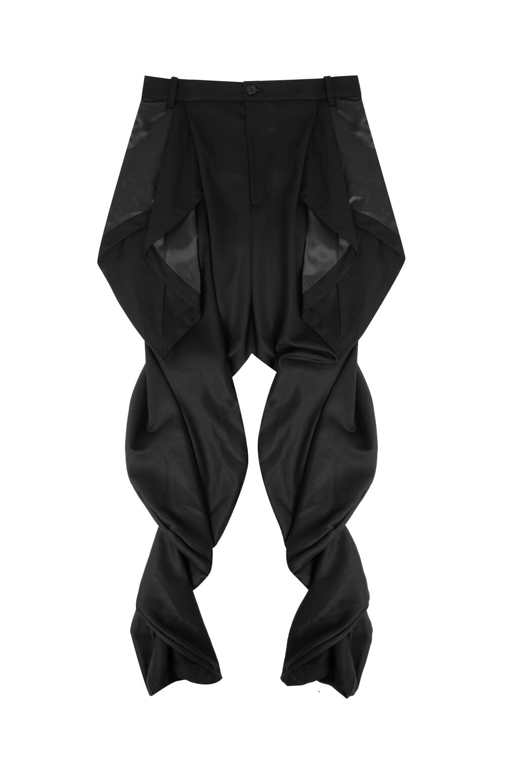 Double Fold Wave Trousers (Black)