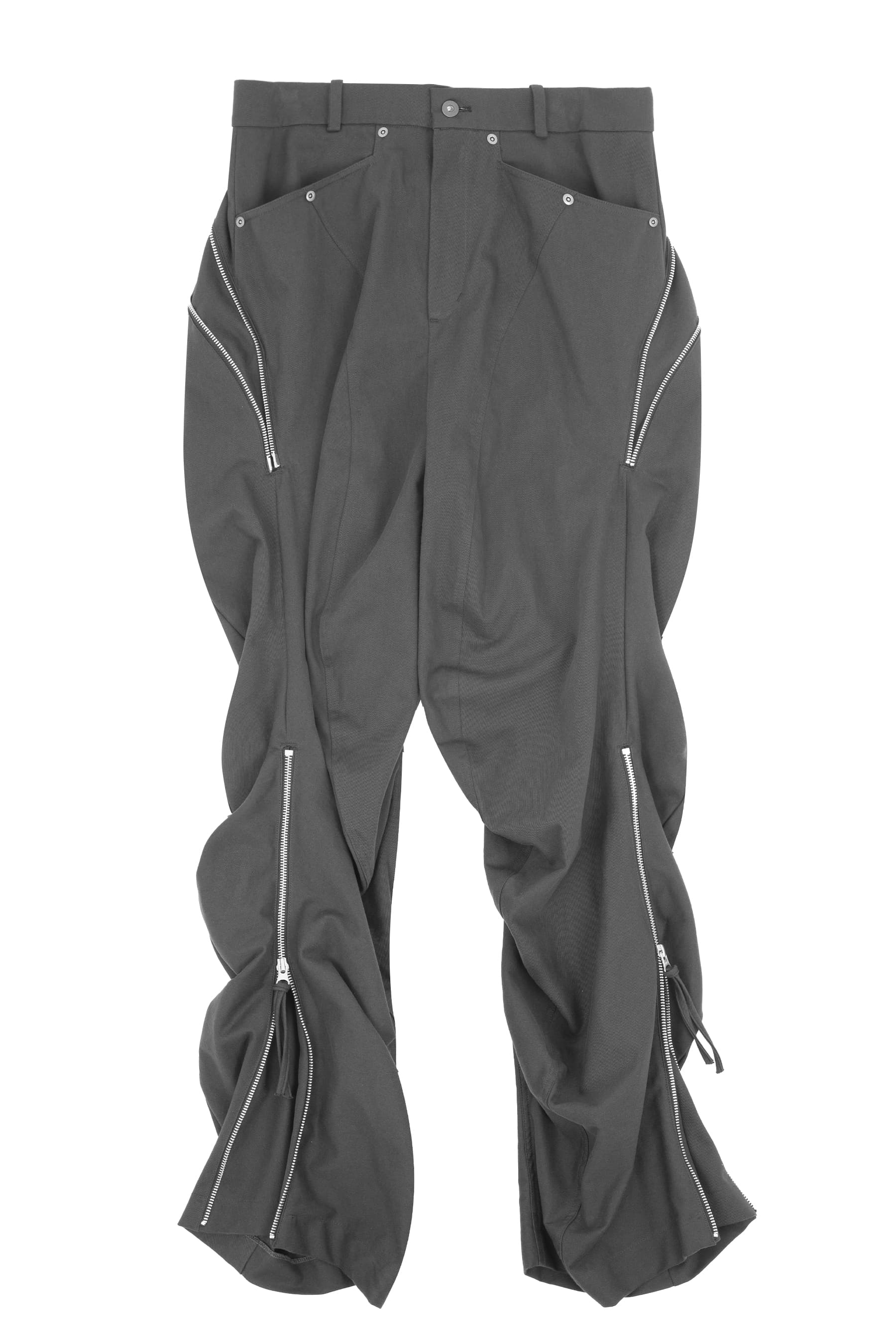 Zip Wave Bootcut Pants (Charcoal) — vue 1