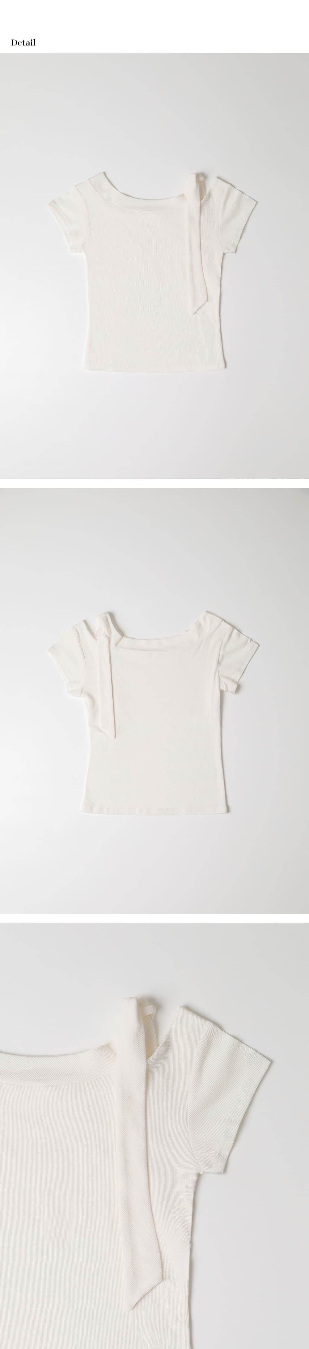 off-shoulder tie T-shirt (ivory) orc 6045 — vue 9