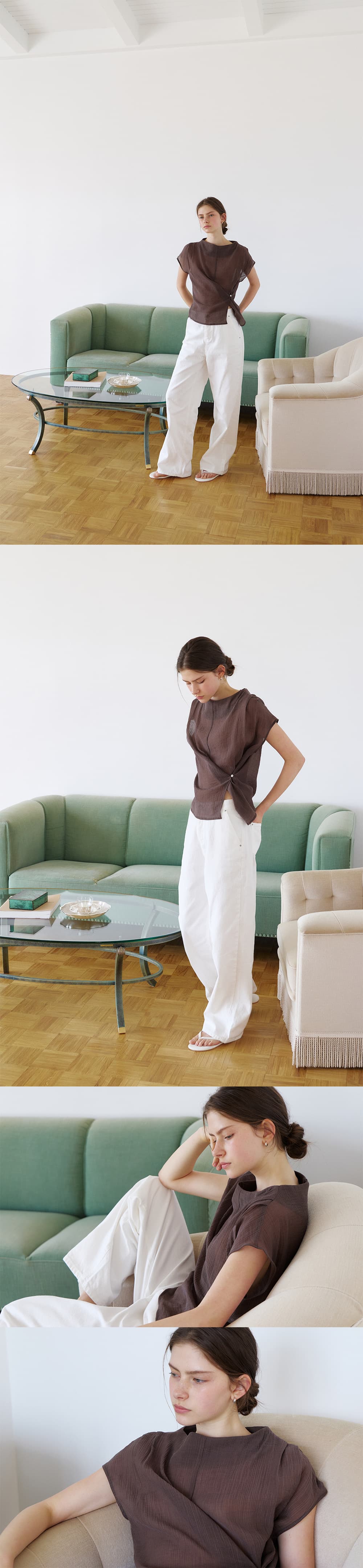 mock neck wrap blouse (brown) orc 6047 — vue 7