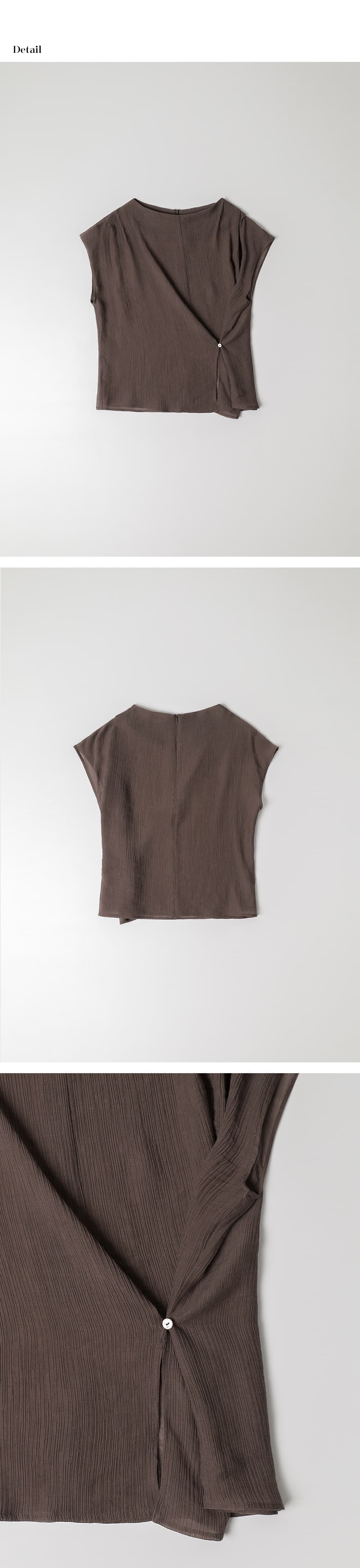mock neck wrap blouse (brown) orc 6047 — vue 8